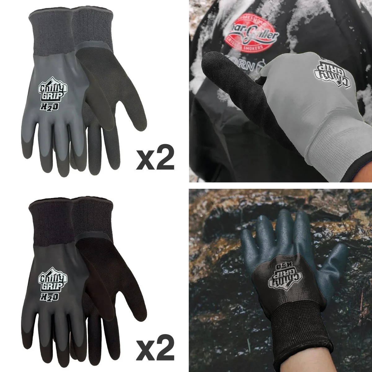 Chilly Grip Winter Work Gloves 4 Pack - Image 2