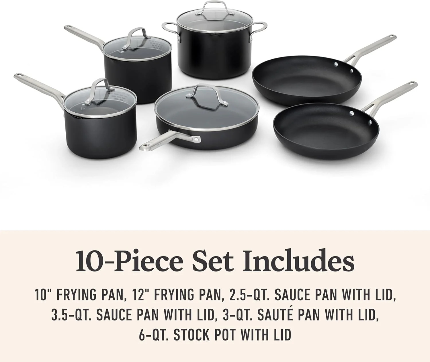 Calphalon® Hard-Anodized Nonstick 10-Piece Cookware Set - Image 6