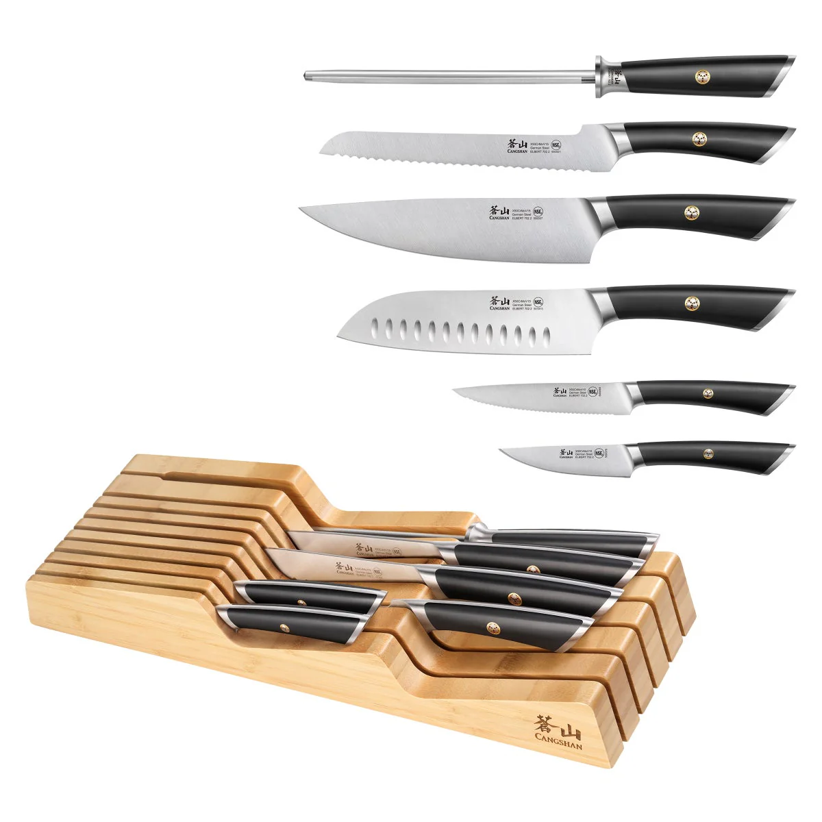Cangshan Elbert Series German Steel 7-piece Knife In-drawer Set - Image 2