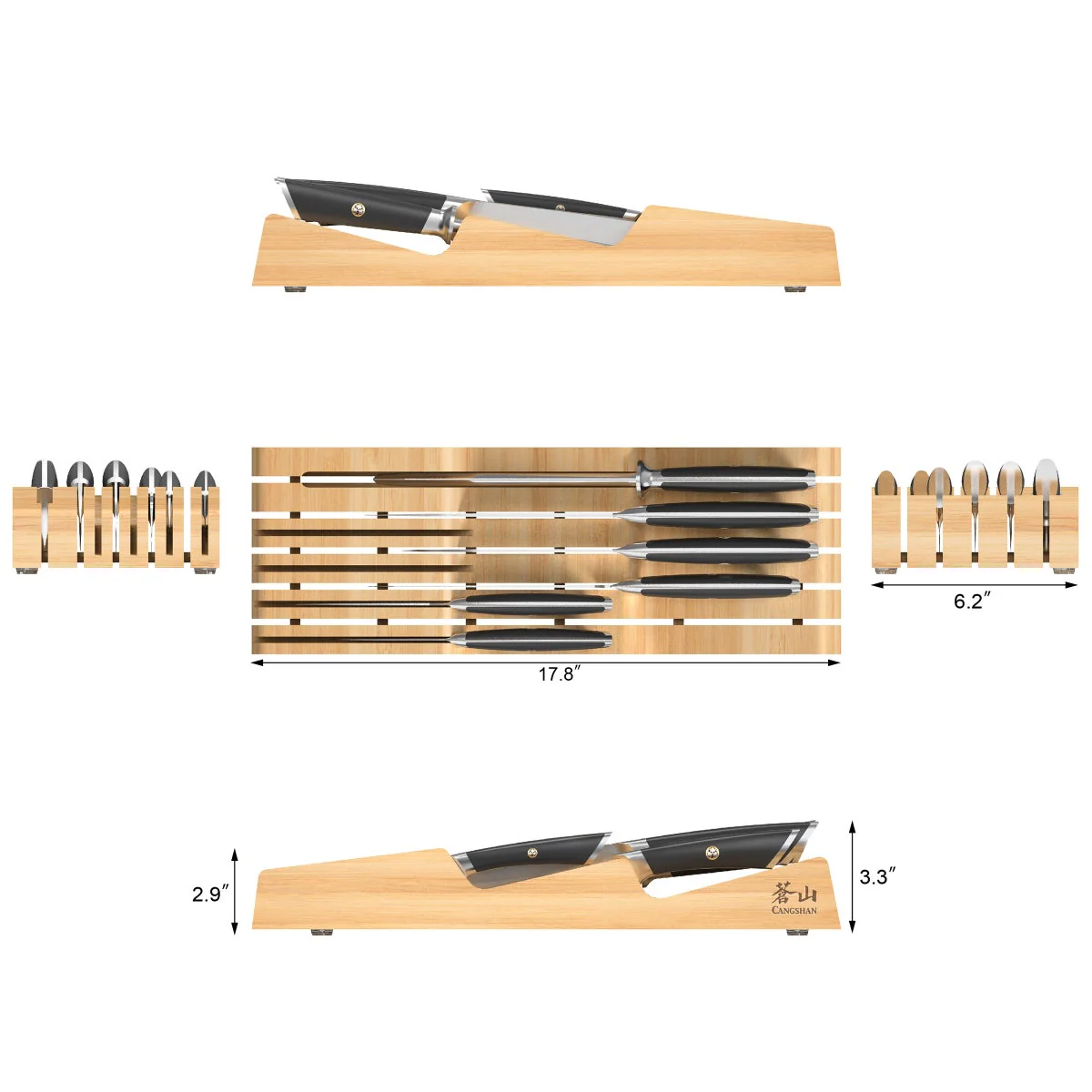 Cangshan Elbert Series German Steel 7-piece Knife In-drawer Set - Image 3
