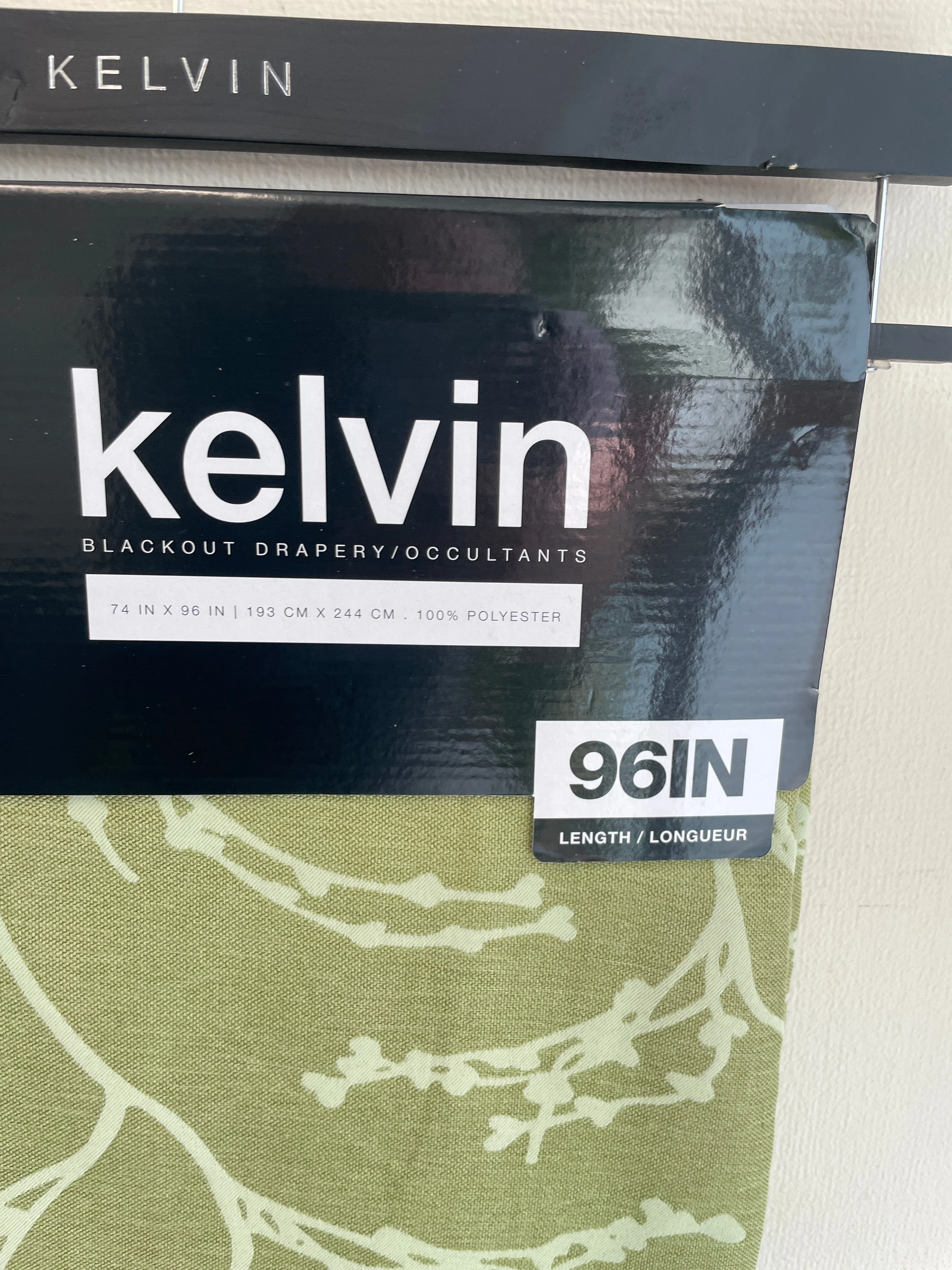 NEW - Kelvin Peyton Woven Branches Window Curtain, 38" W x 96" L, Lilac - Retail $39 - Image 3