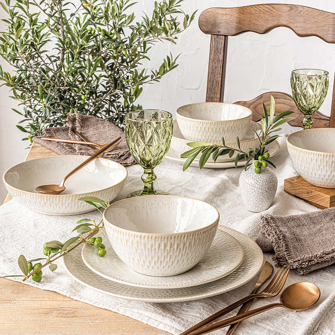 NEW - over&back Ivory WESTPOINT 16-piece Dinnerware Set - Retail $55 - Image 2