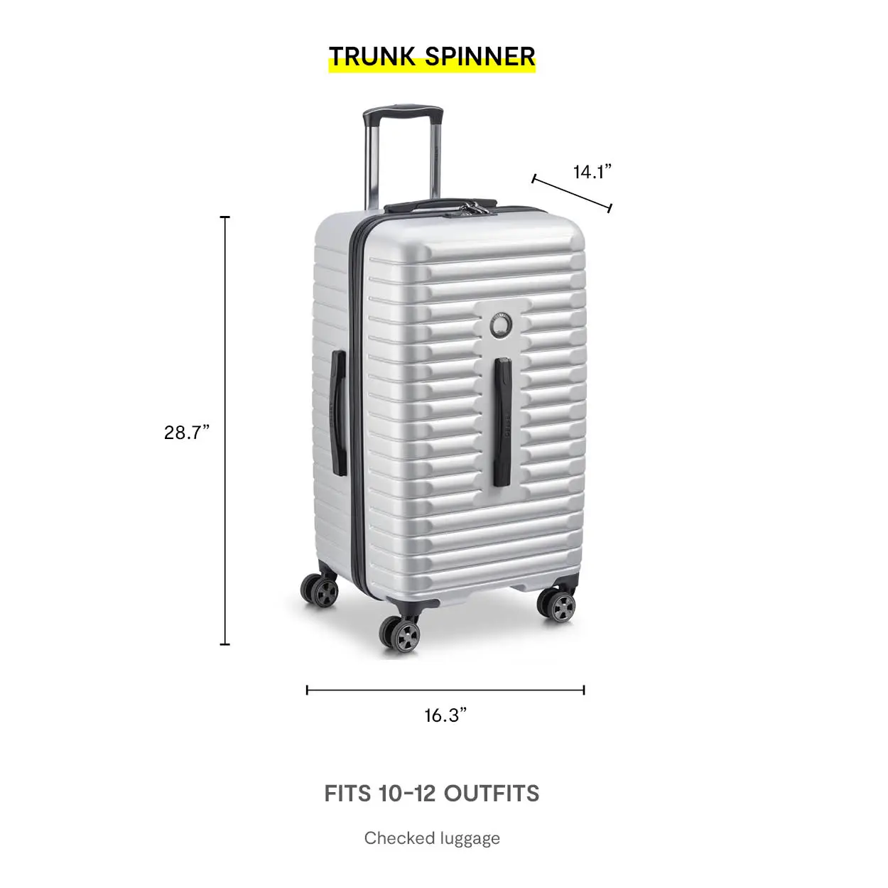 Costco - Delsey Silver 2-piece Hardside Trunk Set - Retail $149 - Image 2