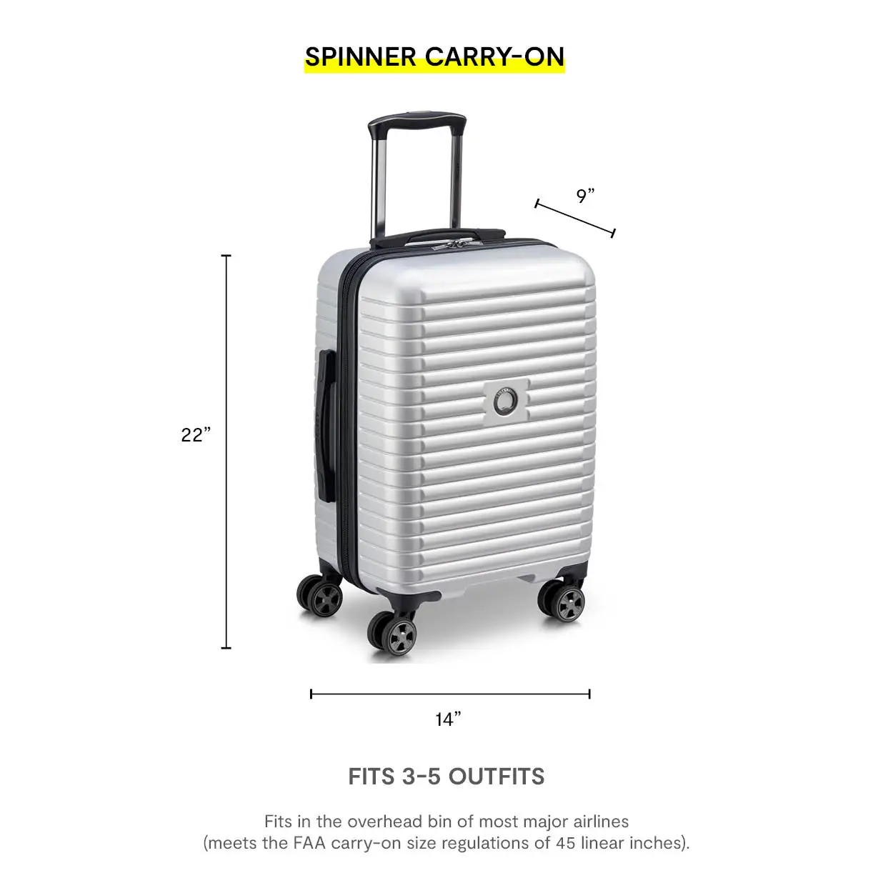 Costco - Delsey Silver 2-piece Hardside Trunk Set - Retail $149 - Image 3