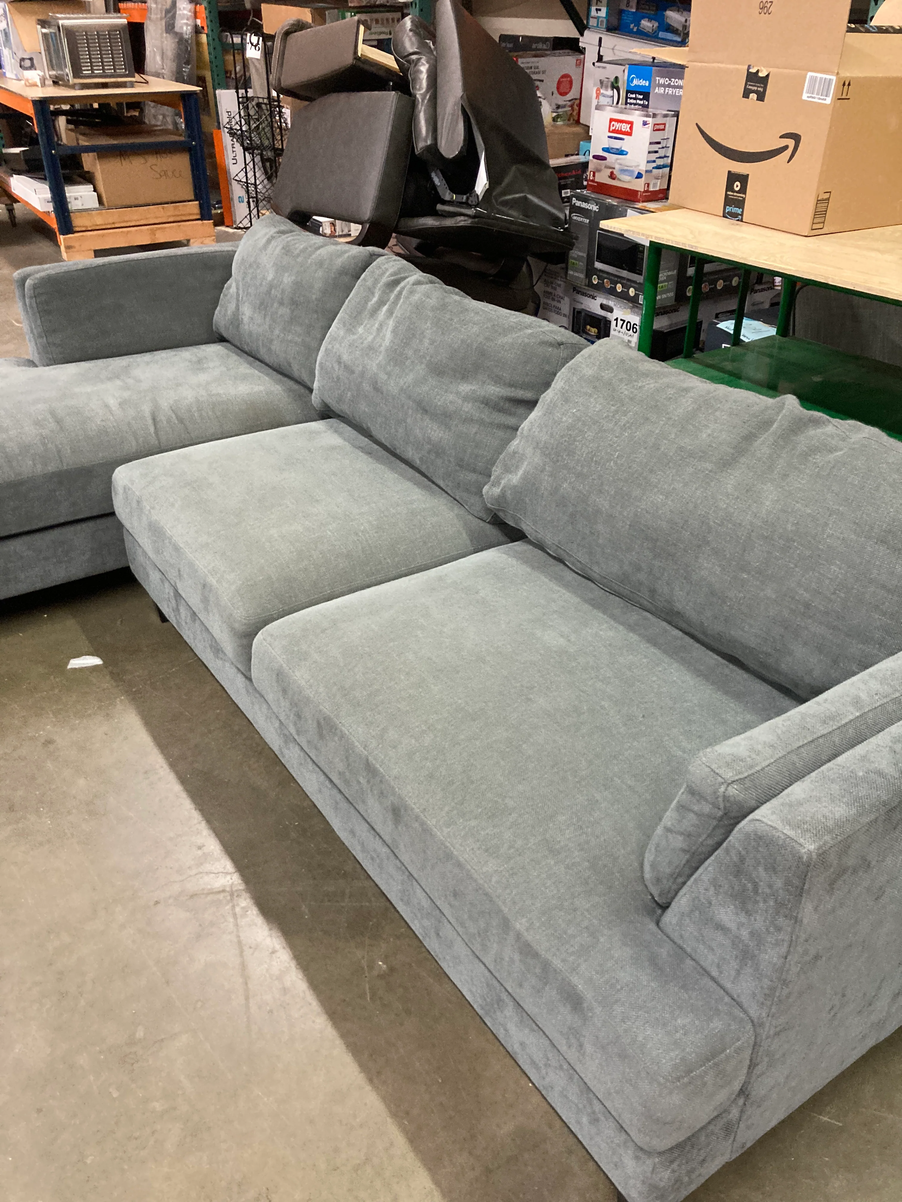 Costco - Ellery Fabric Sectional with Ottoman - Retail $799 - Image 10