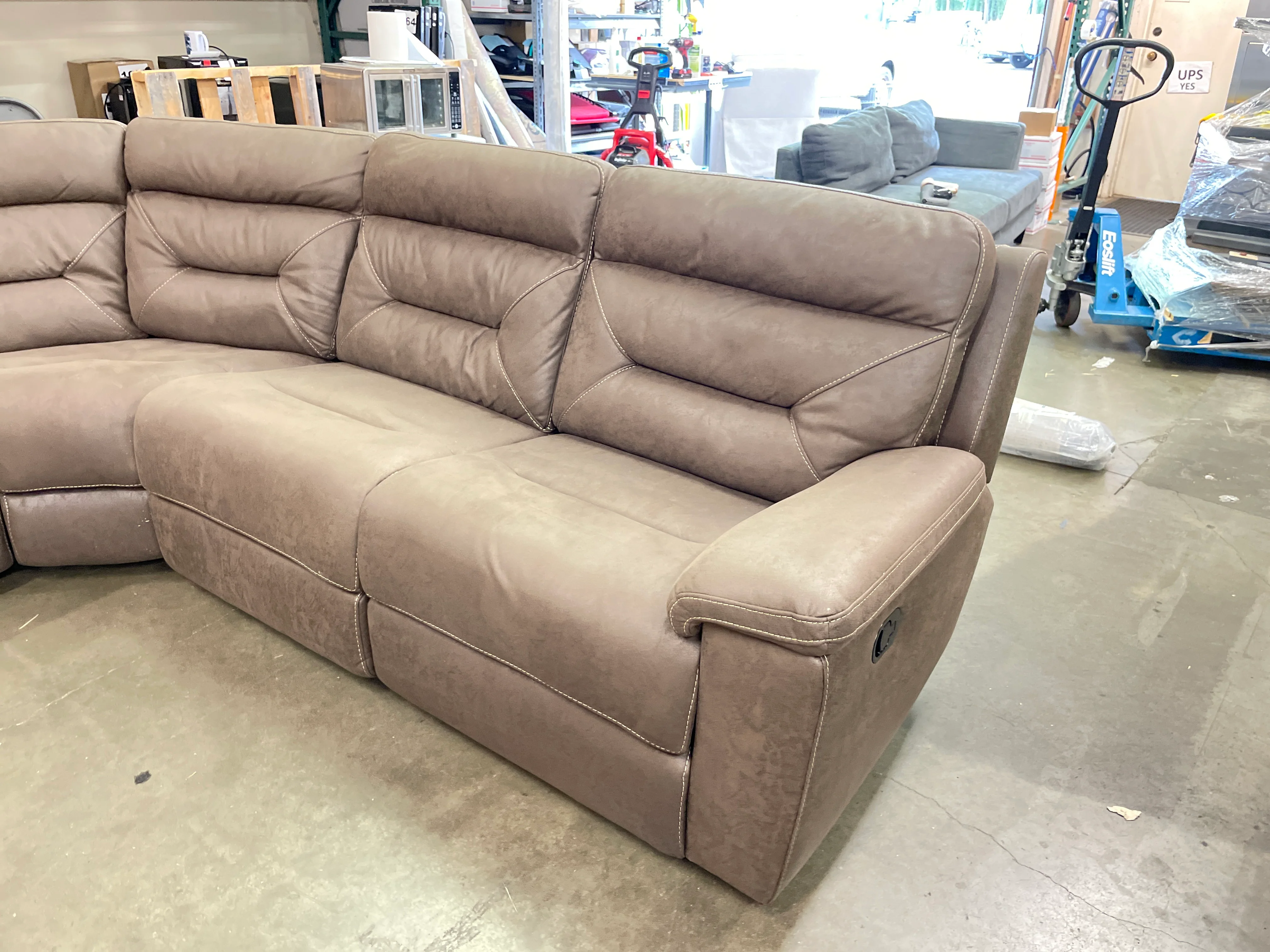 Costco - Fletcher 6-piece Fabric Reclining Sectional - Retail $1799 - Image 8