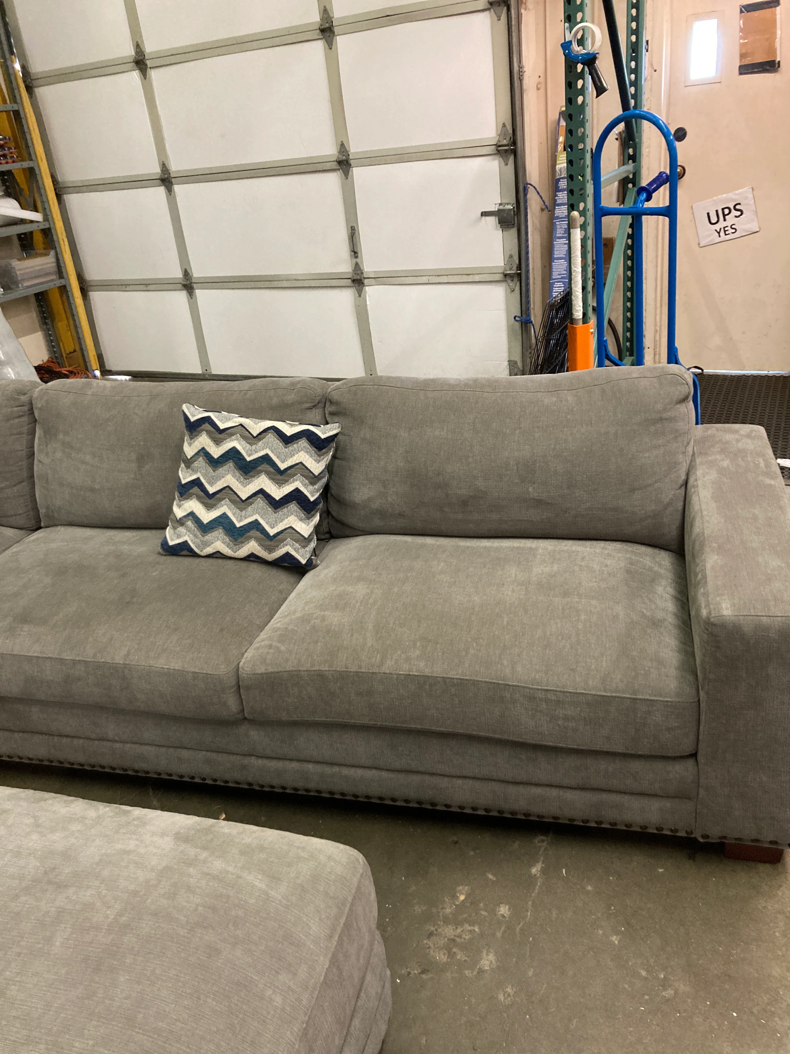 Costco - Penelope Fabric Sectional with Ottoman - Retail $1999 - Image 3
