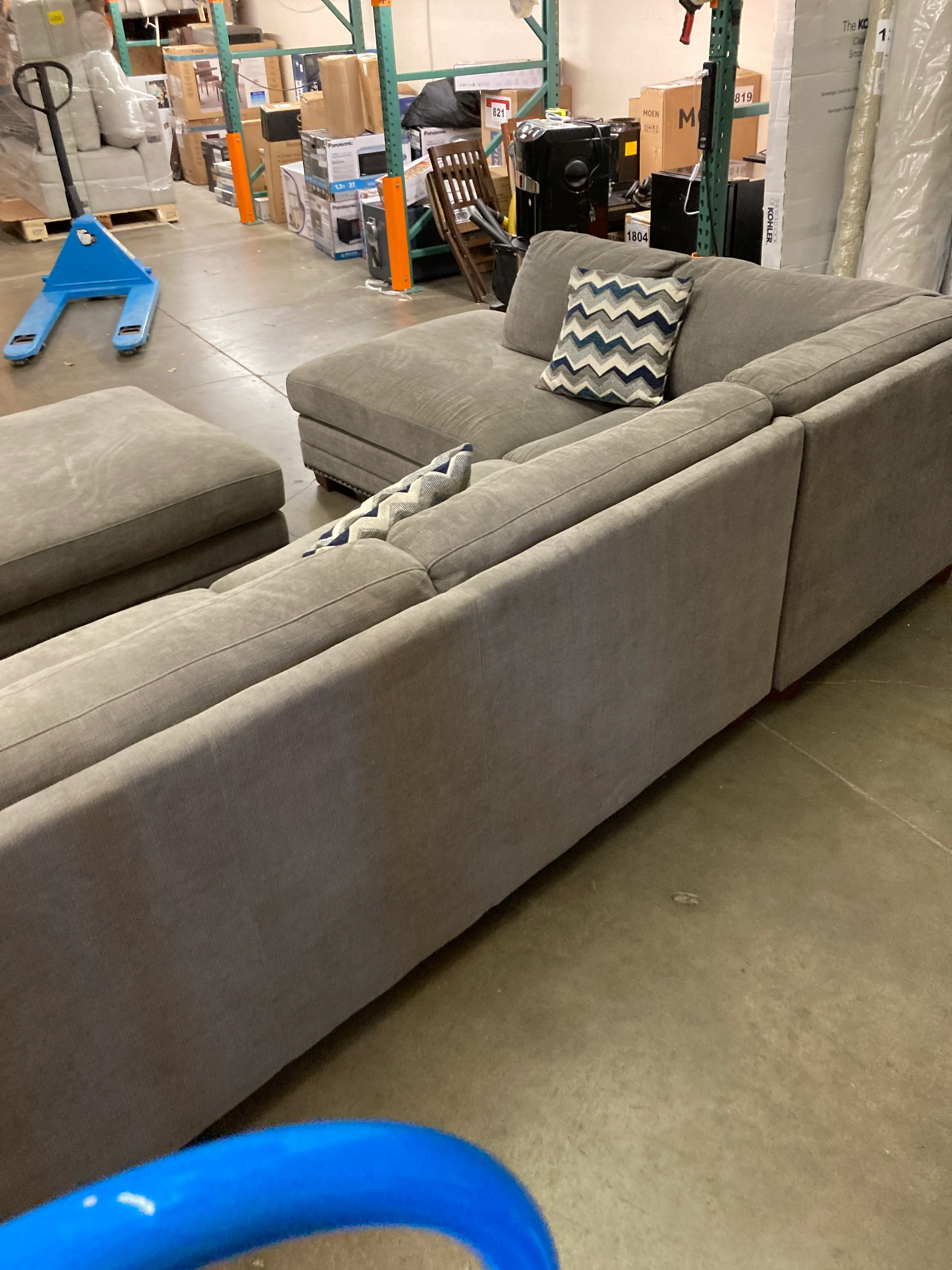 Costco - Penelope Fabric Sectional with Ottoman - Retail $1999 - Image 4