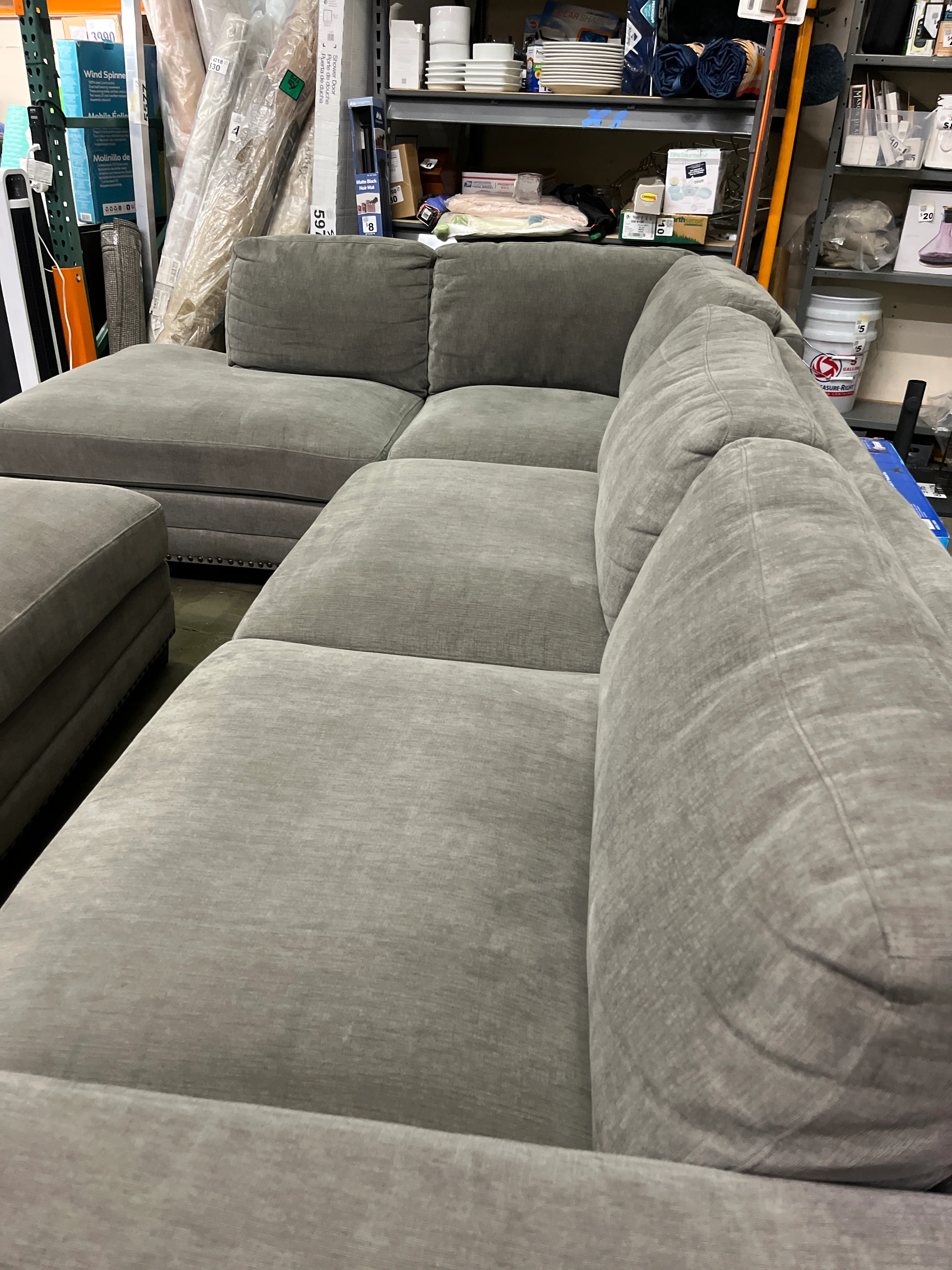 Costco - Penelope Fabric Sectional with Ottoman - Retail $1999 - Image 4