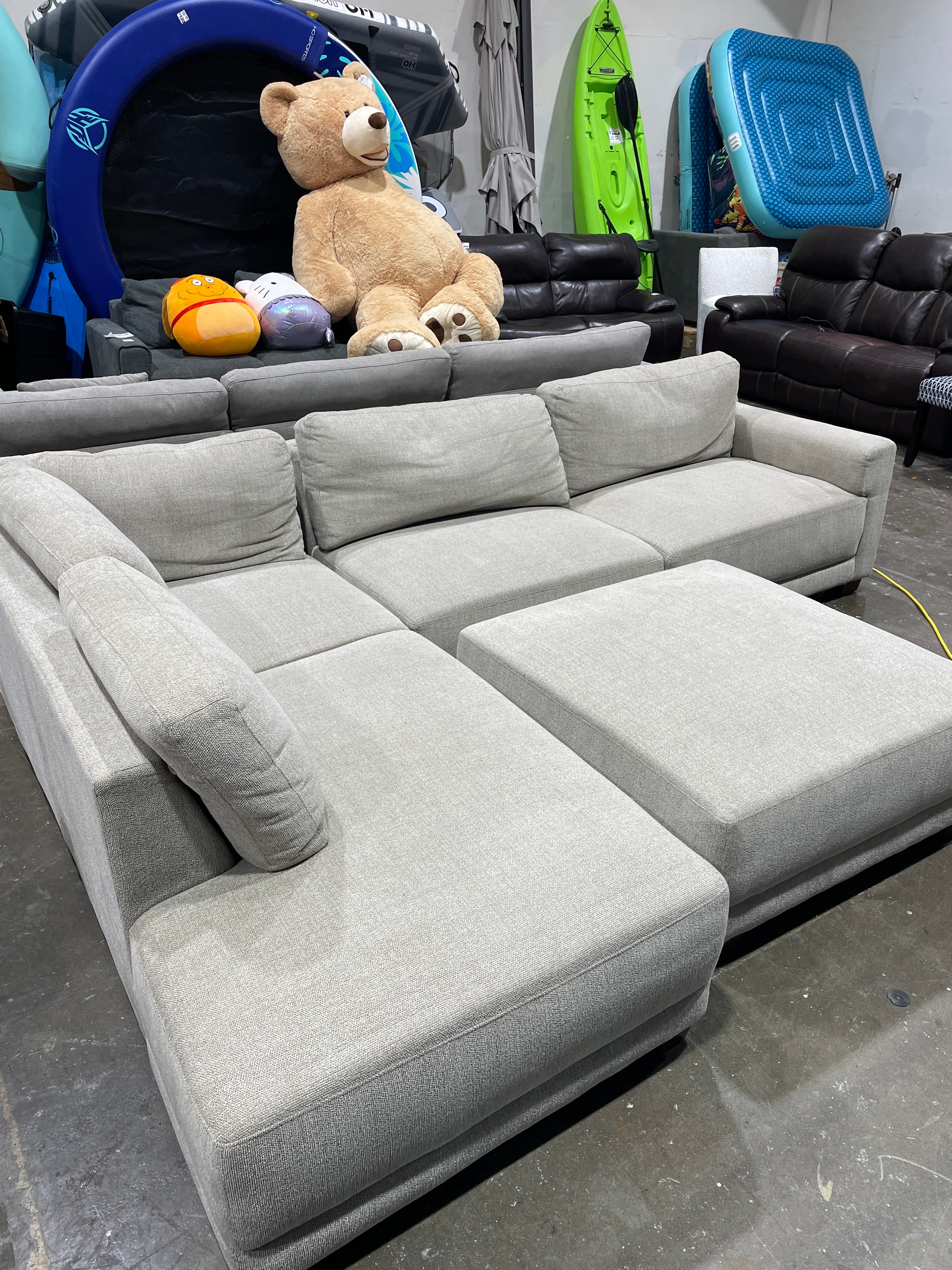Costco - Raylin Fabric Sectional with Ottoman - Image 4