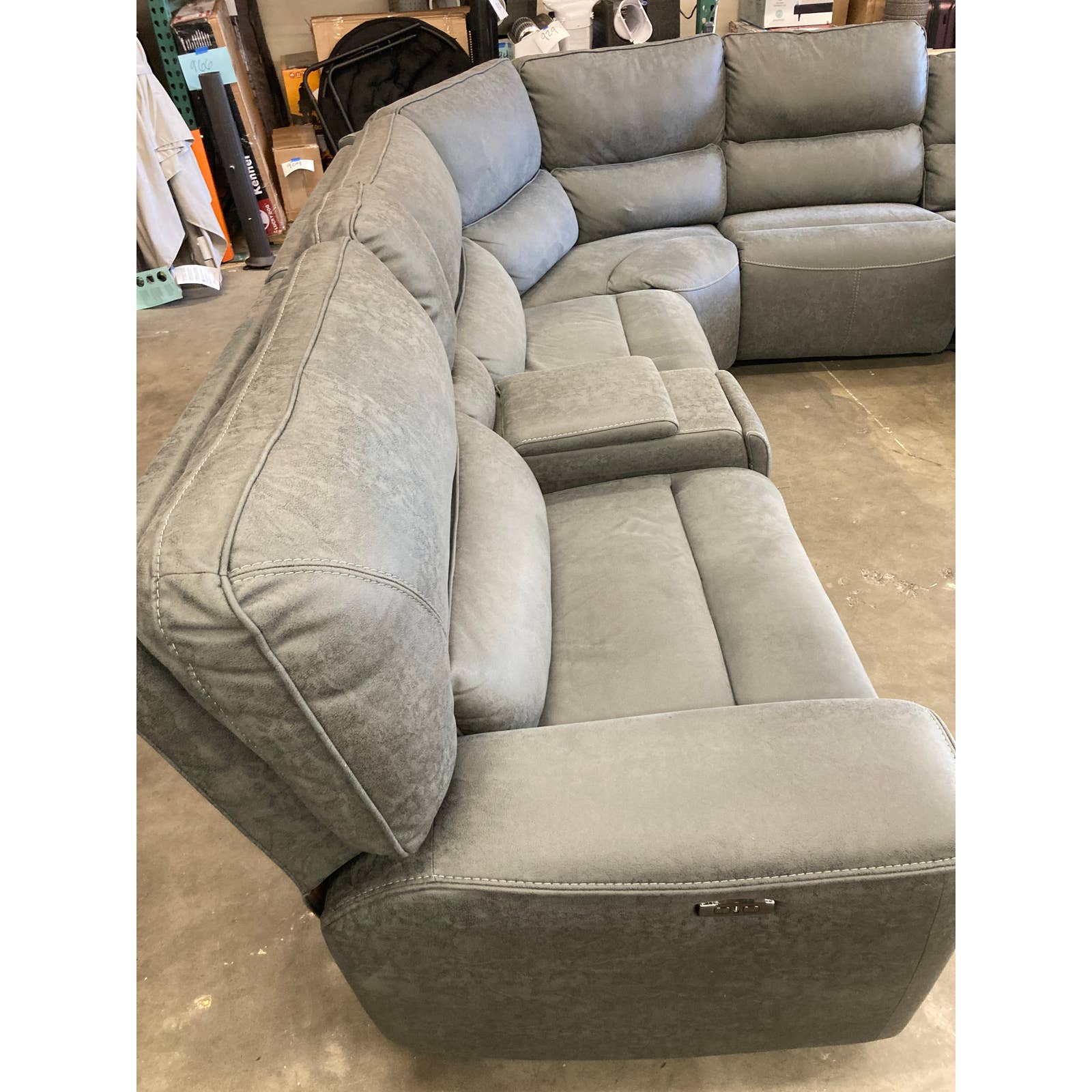 Costco - Sweeney 6-piece Fabric Power Reclining Sectional with Power Headrests - Retail $2199 - Image 2