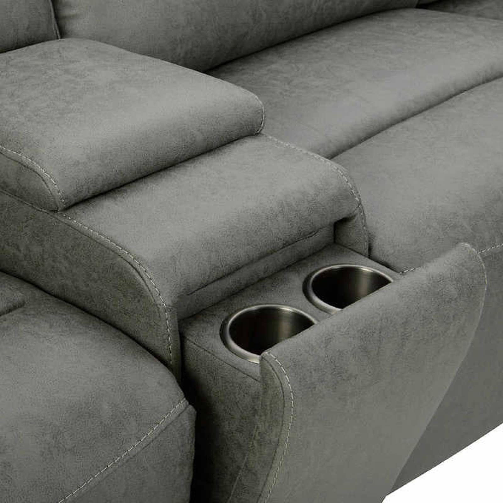 Costco - Sweeney 6-piece Fabric Power Reclining Sectional with Power Headrests - Retail $2199 - Image 9