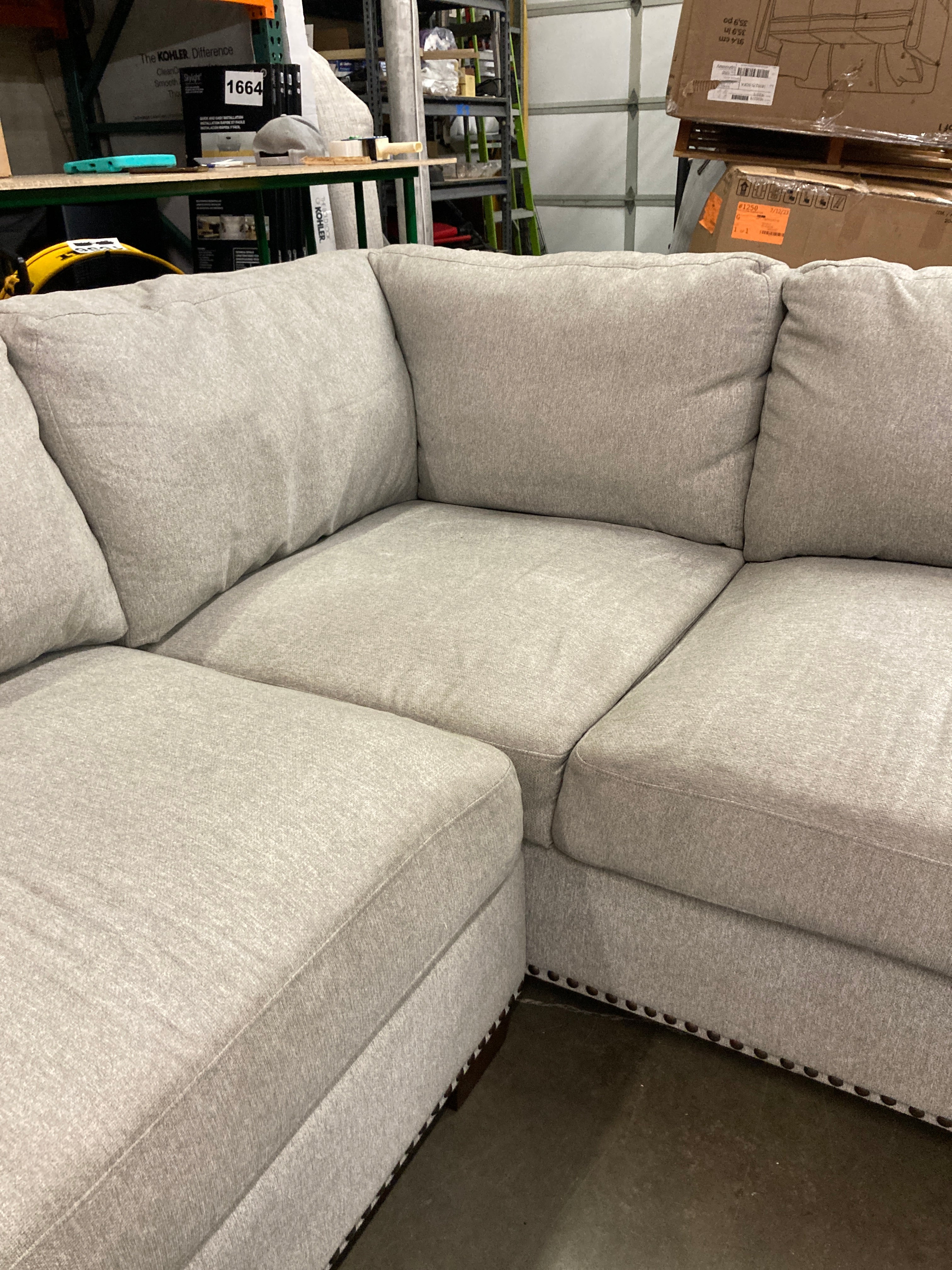 Costco - Thomasville Artesia Fabric Sectional with Ottoman - Retail $999 - Image 15