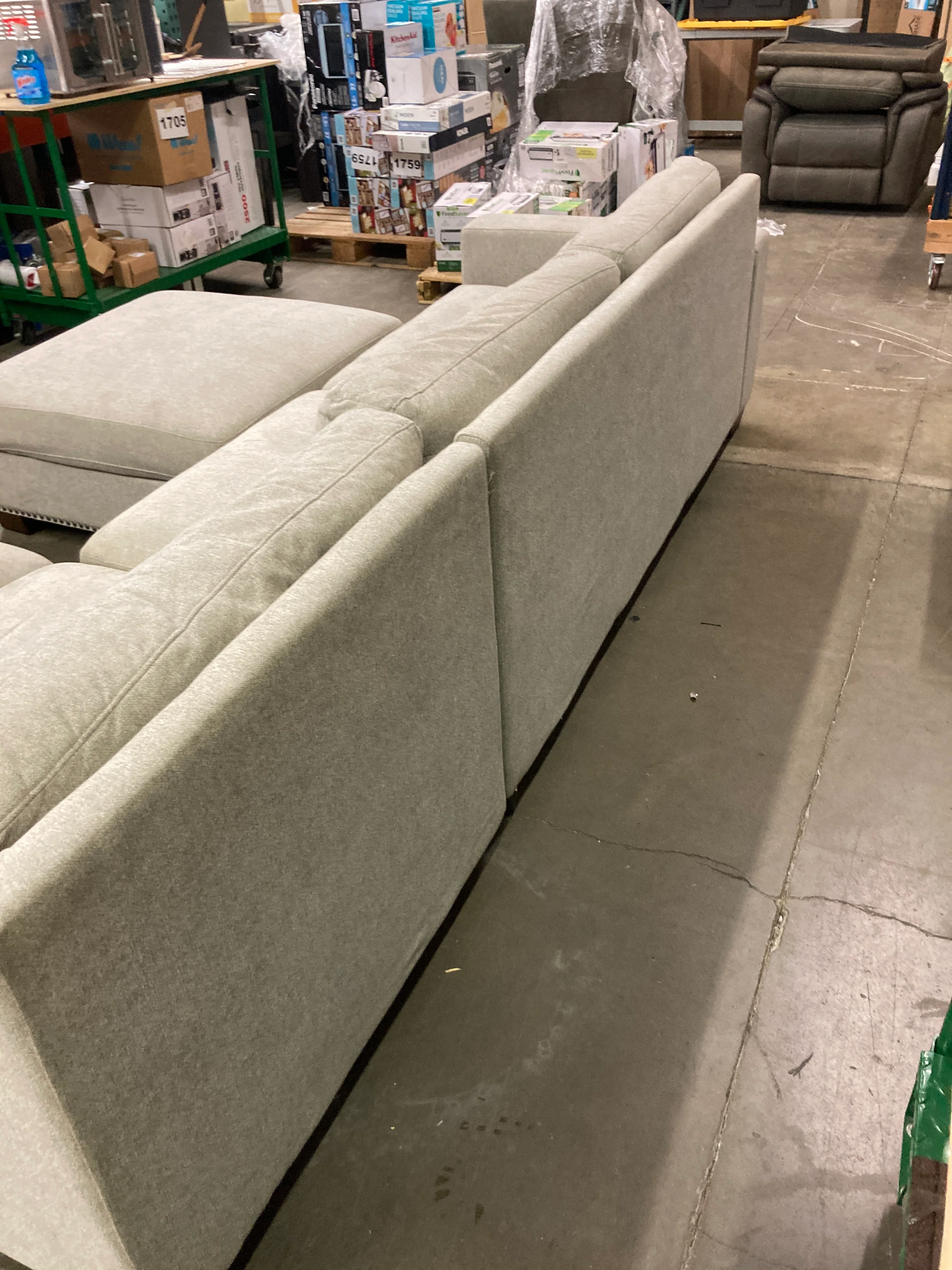 Costco - Thomasville Artesia Fabric Sectional with Ottoman - Retail $999 - Image 17