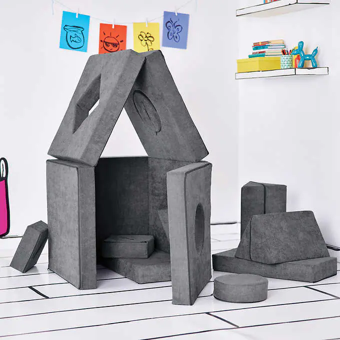 NEW Yourigami Gray Kids Convertible Play Fort - Retail $199