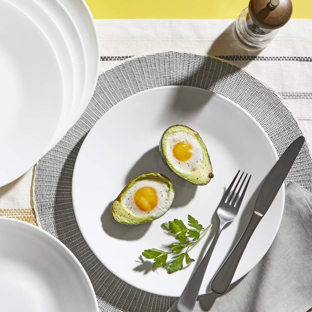 Corelle Vitrelle 6-Piece Salad Plates Set Triple Layer Glass and Chip Resistant, 8-1/2-Inch Lightweight Round Plates, Winter Frost White - Image 3