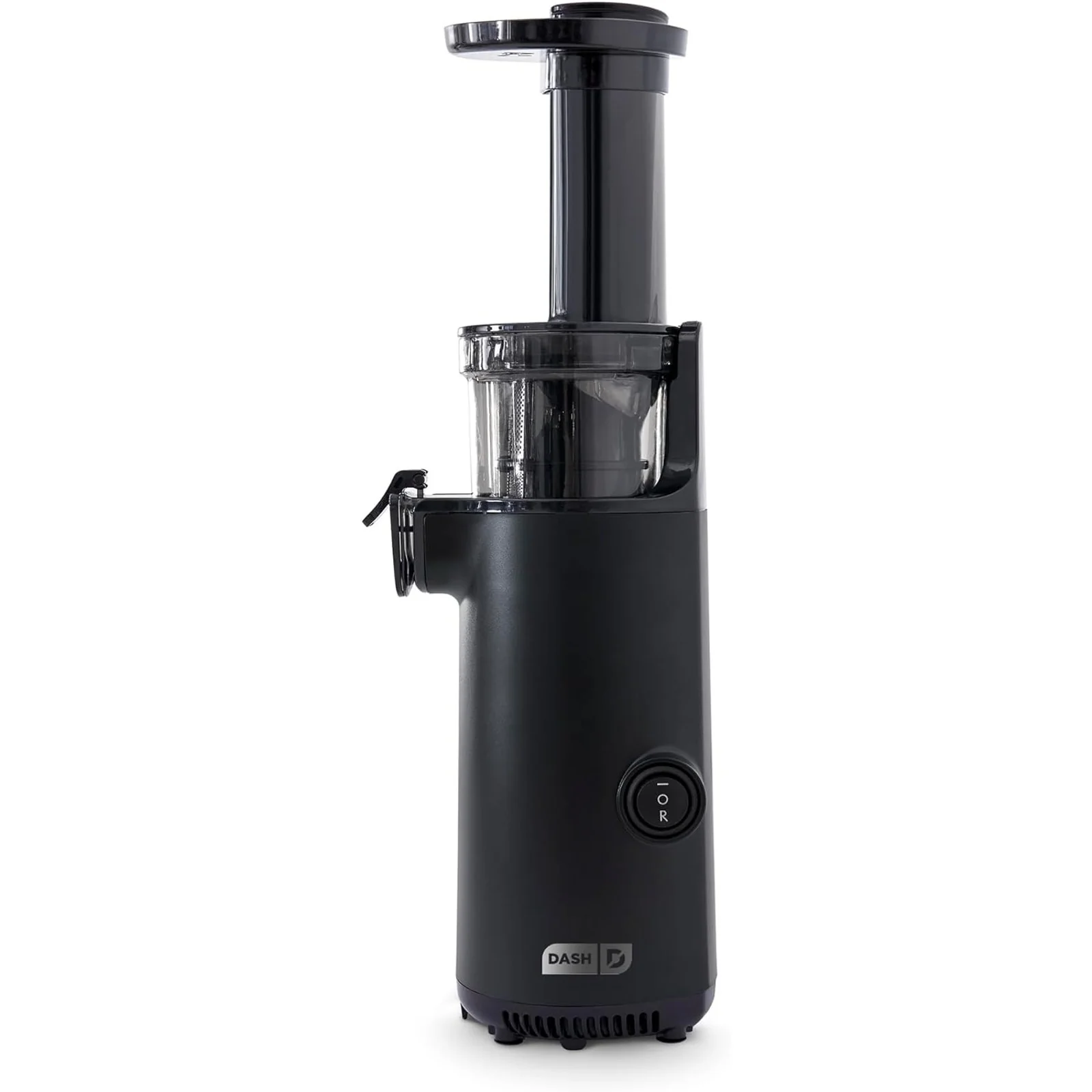 DASH Deluxe Compact Masticating Slow Juicer, Easy to Clean Cold Press Juicer with Brush, Pulp Measuring Cup, Frozen Attachment and Juice Recipe Guide - Black - Retail $77