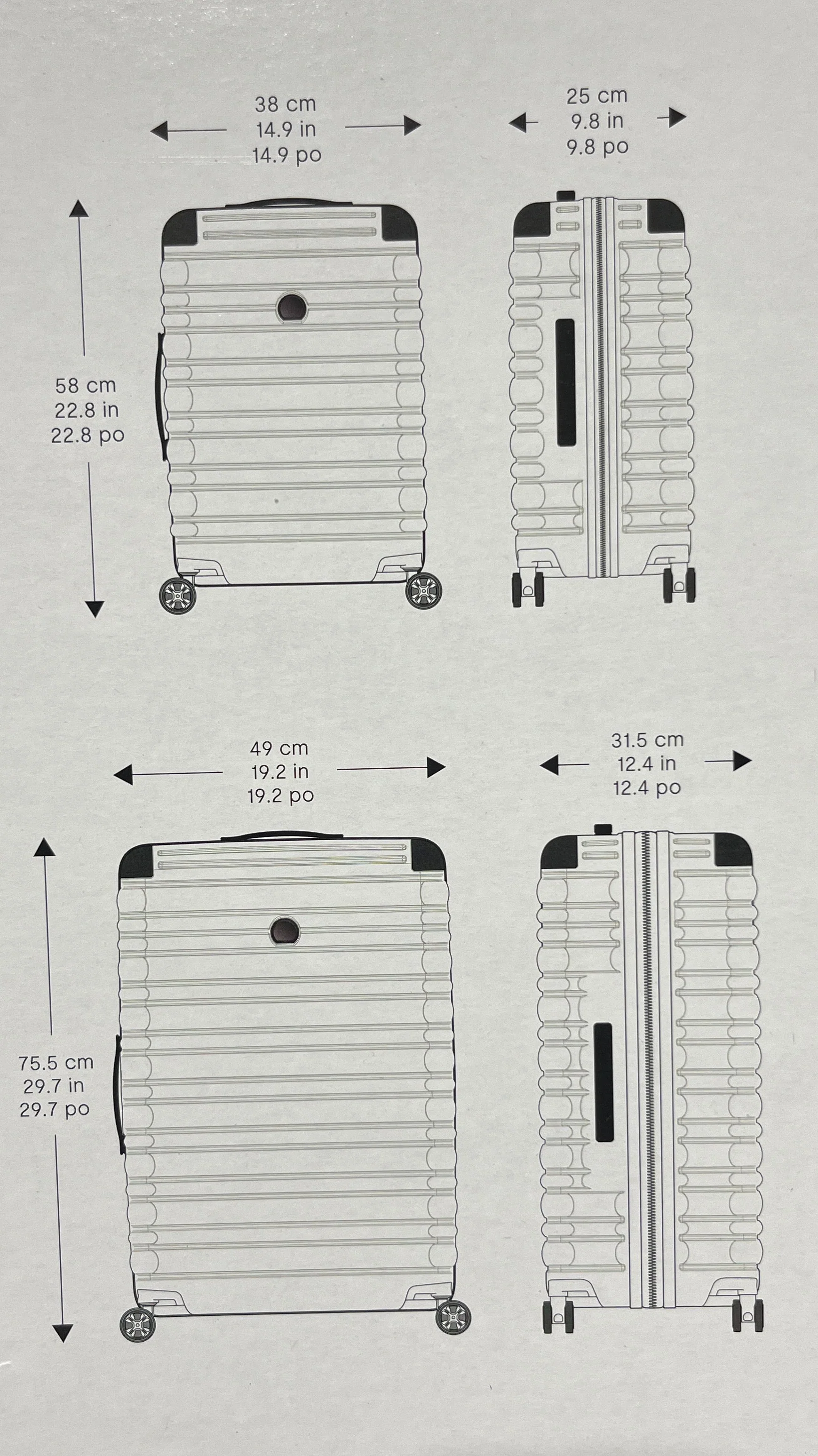 Delsey Paris Black Hardside Luggage Set - Image 2