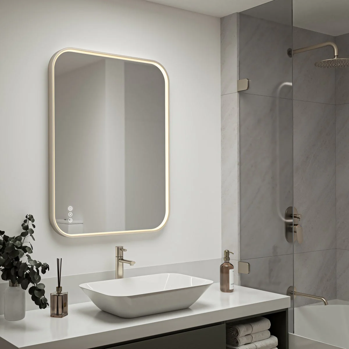 Artika Royce 32” x 24” LED Wall Mirror with Defogger