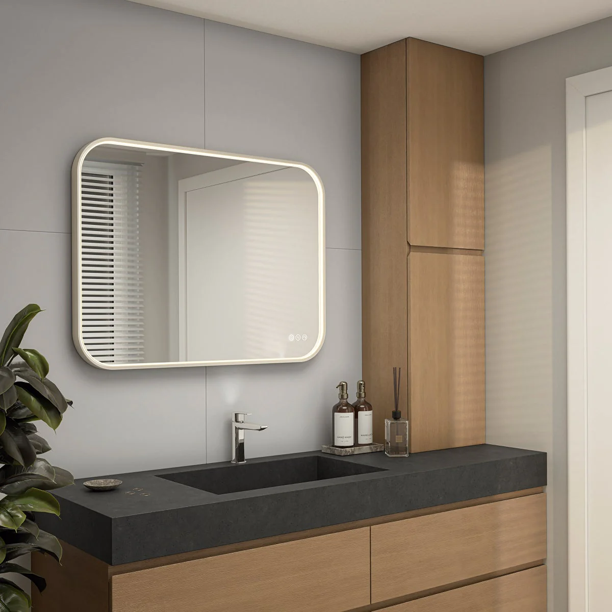 Artika Royce 32” x 24” LED Wall Mirror with Defogger - Image 6