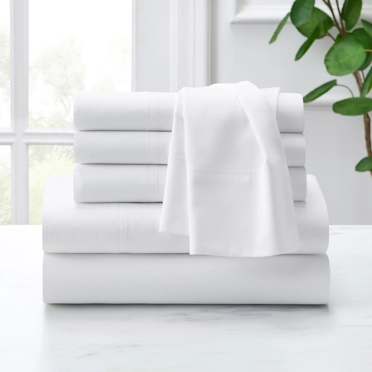 NEW - Purely Organic 300 Thread Count 6-piece 100% Turkish Organic Cotton Sheet Set - Image 5