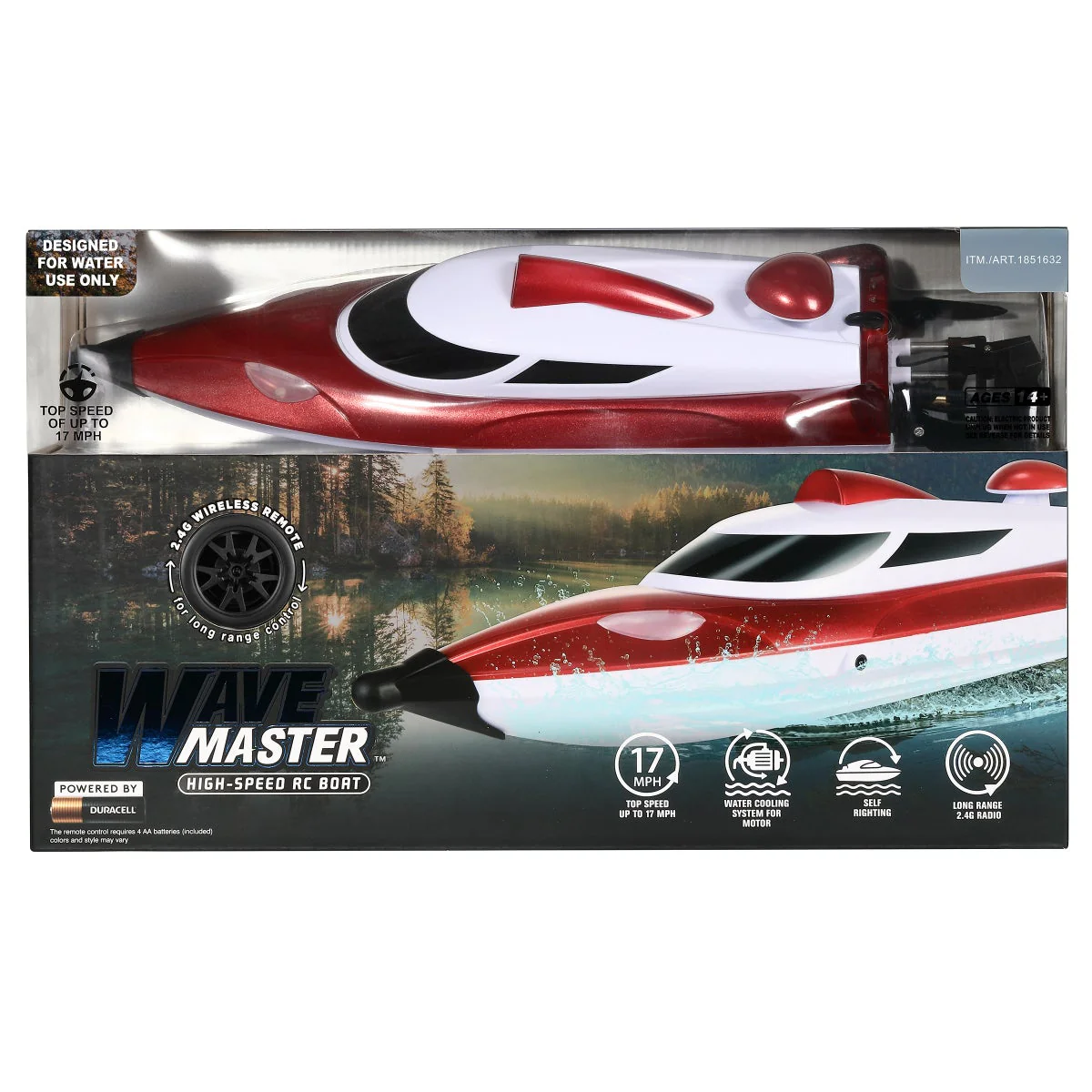 Wave Master High Speed RC Boat - Red