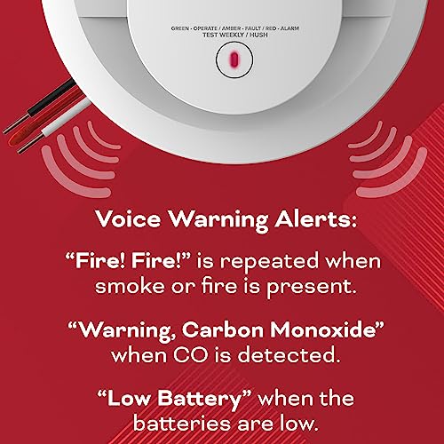 Kidde Hardwired Smoke & Carbon Monoxide Detector, AA Battery Backup, Voice Alerts, Interconnectable, LED Warning Light Indicators, 2 Pack - Image 3