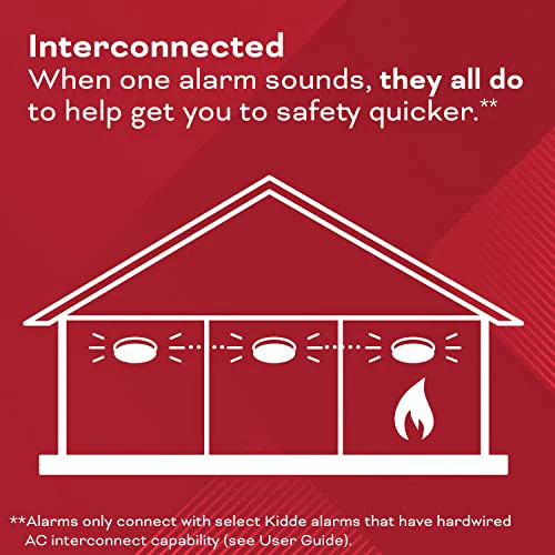 Kidde Hardwired Smoke & Carbon Monoxide Detector, AA Battery Backup, Voice Alerts, Interconnectable, LED Warning Light Indicators, 2 Pack - Image 4