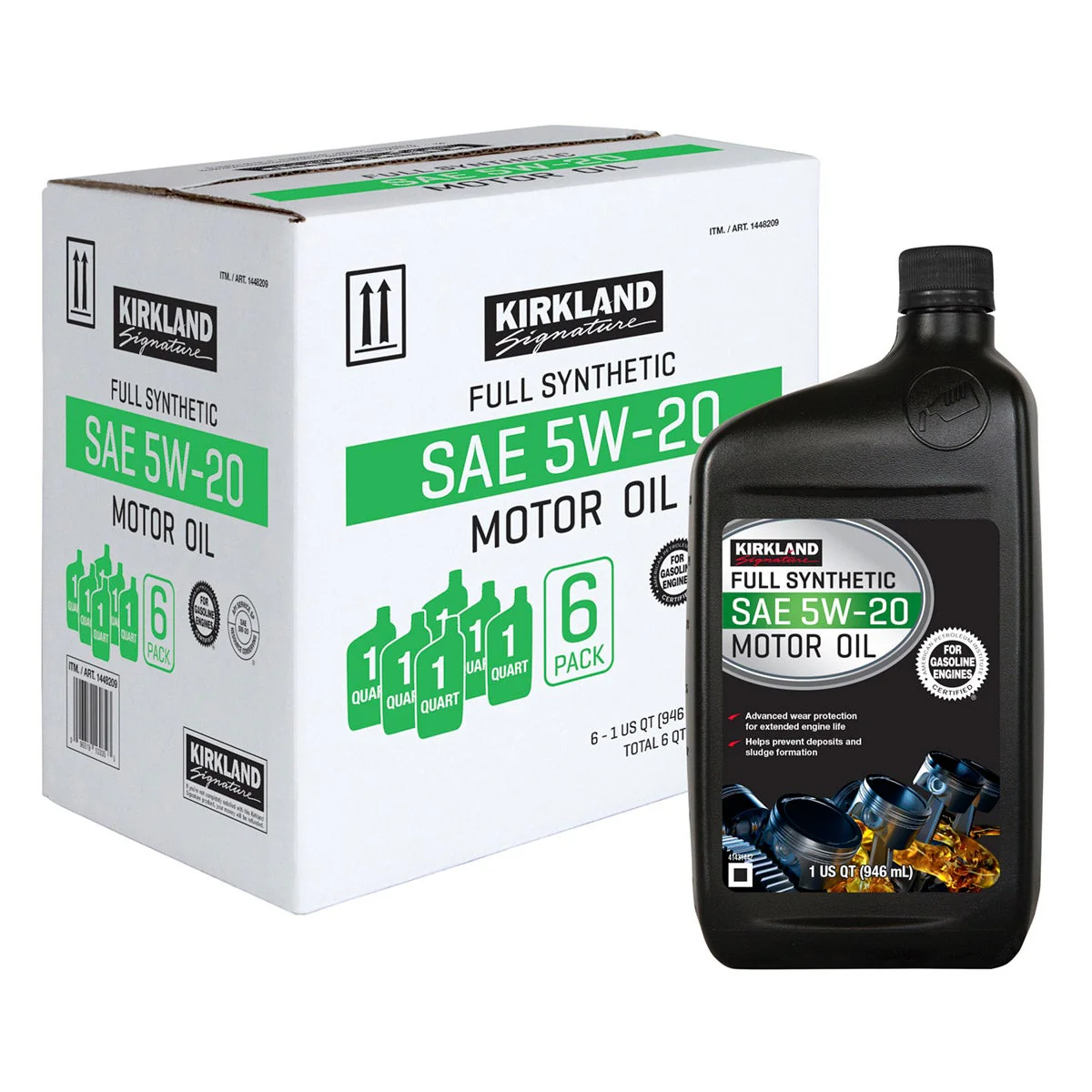 Kirkland Signature 5W-20 Full Synthetic Motor Oil 1-Quart, 12-pack - Image 3