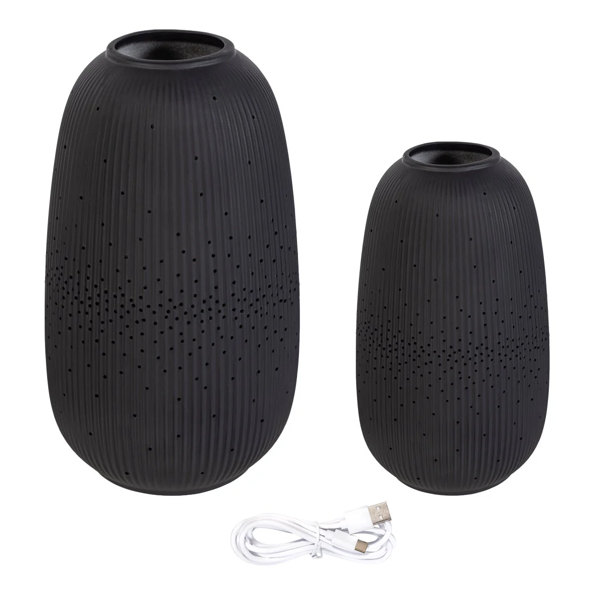 Evergreen LED Porcelain Lantern, Set of 2 - Image 2