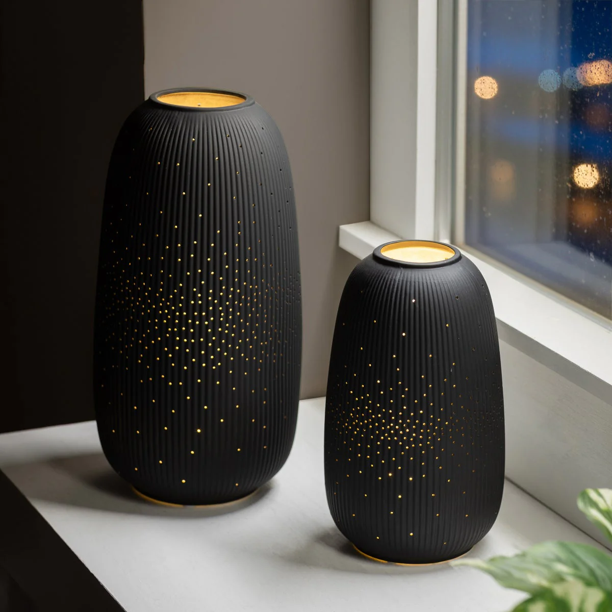 Evergreen LED Porcelain Lantern, Set of 2 - Image 8