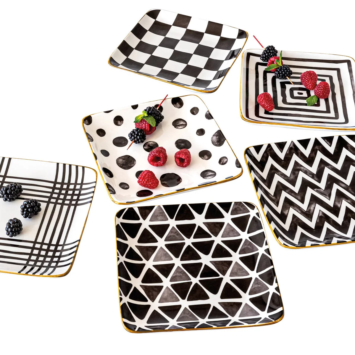 overandback Appetizer Square Plates 6-pack - Image 2