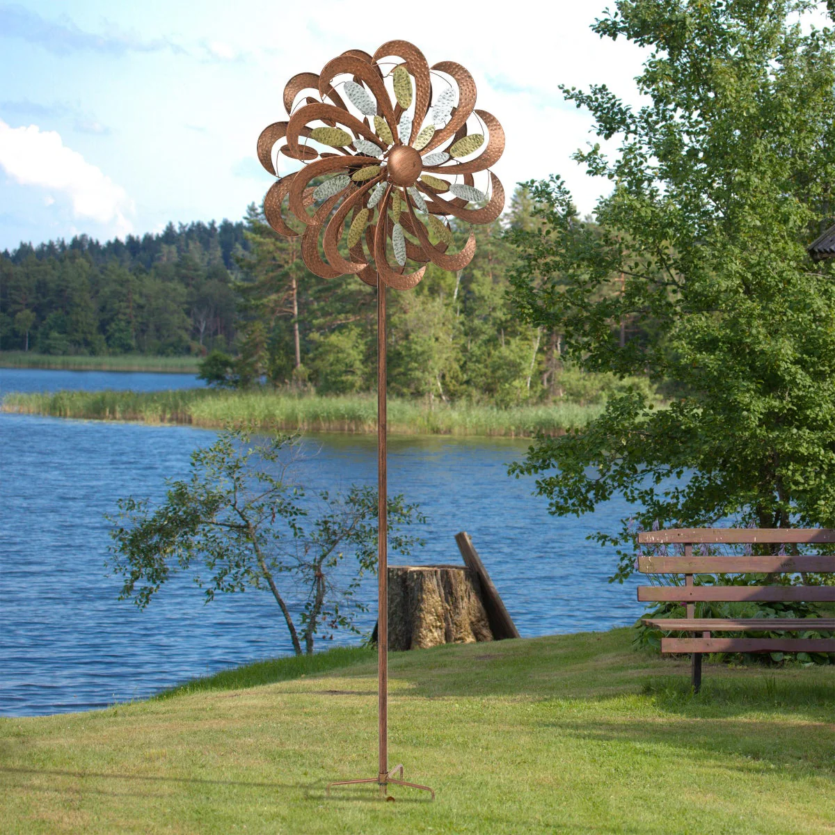 Tri-metallic Wind Spinner - Image 2