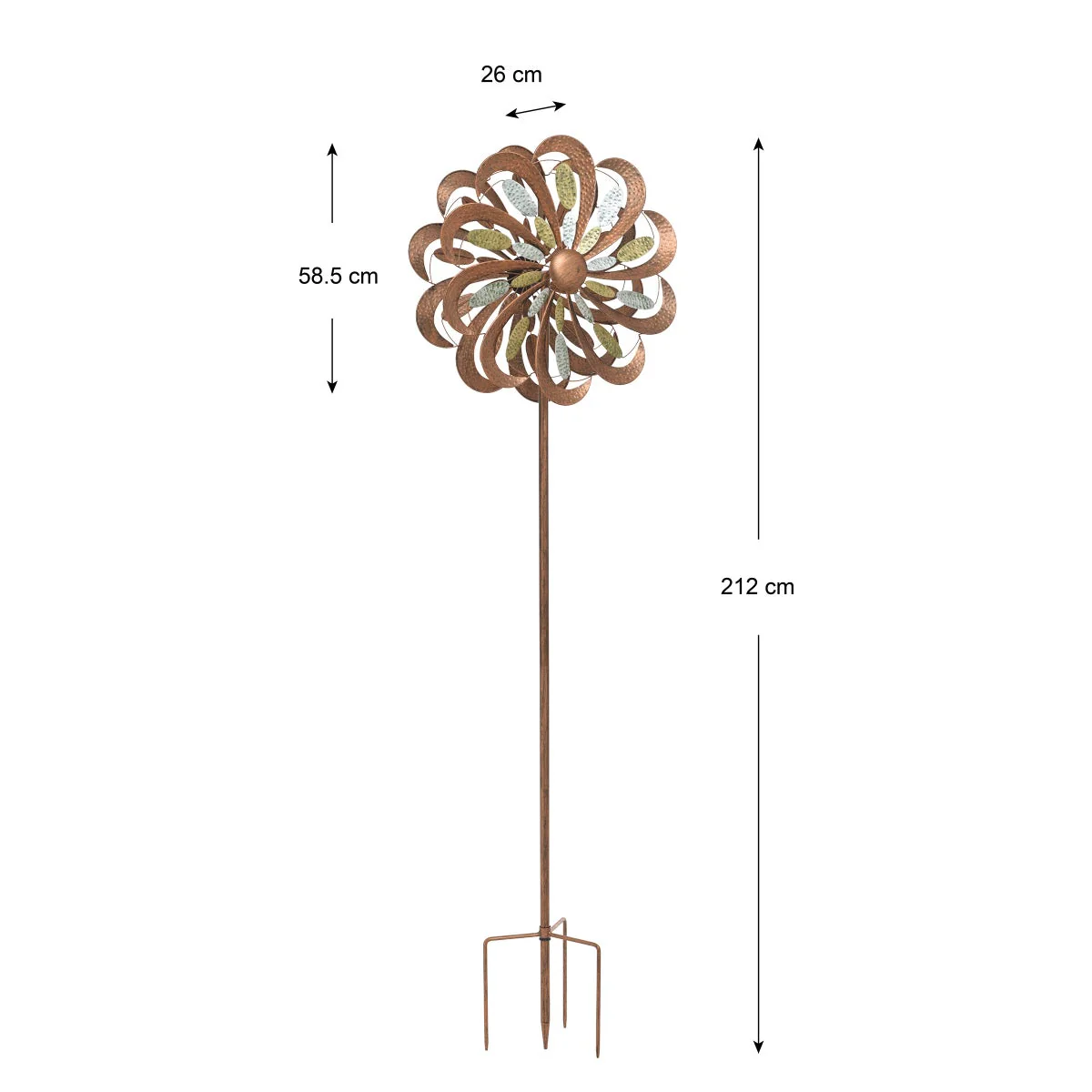 Tri-metallic Wind Spinner - Image 5