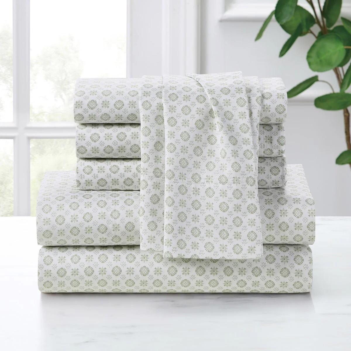 Purely Organic 300 Thread Count 6-piece 100% Turkish Organic Cotton Sheet Set, King - Image 5