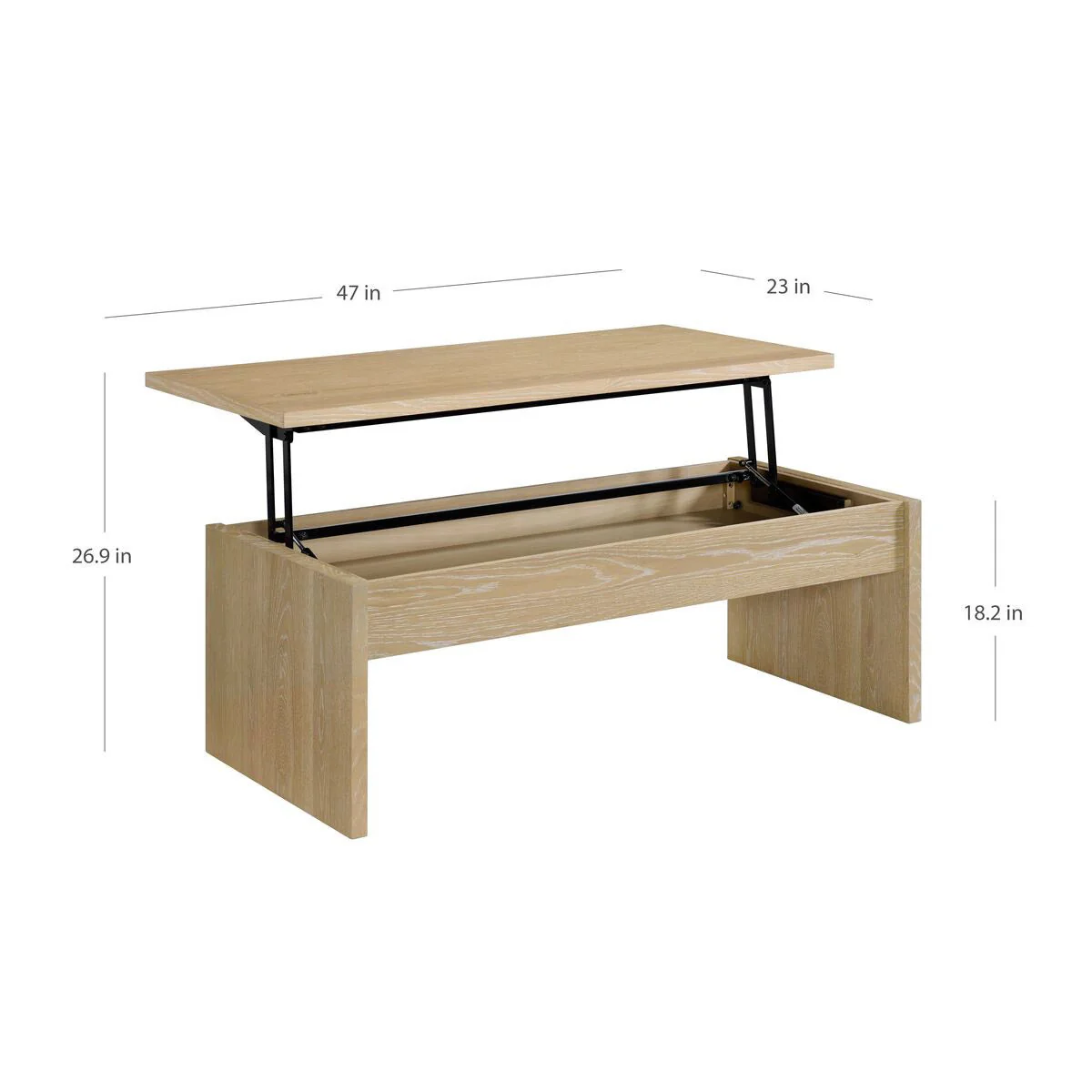 Whitlee Lift-Top Coffee Table, Natural - Image 2