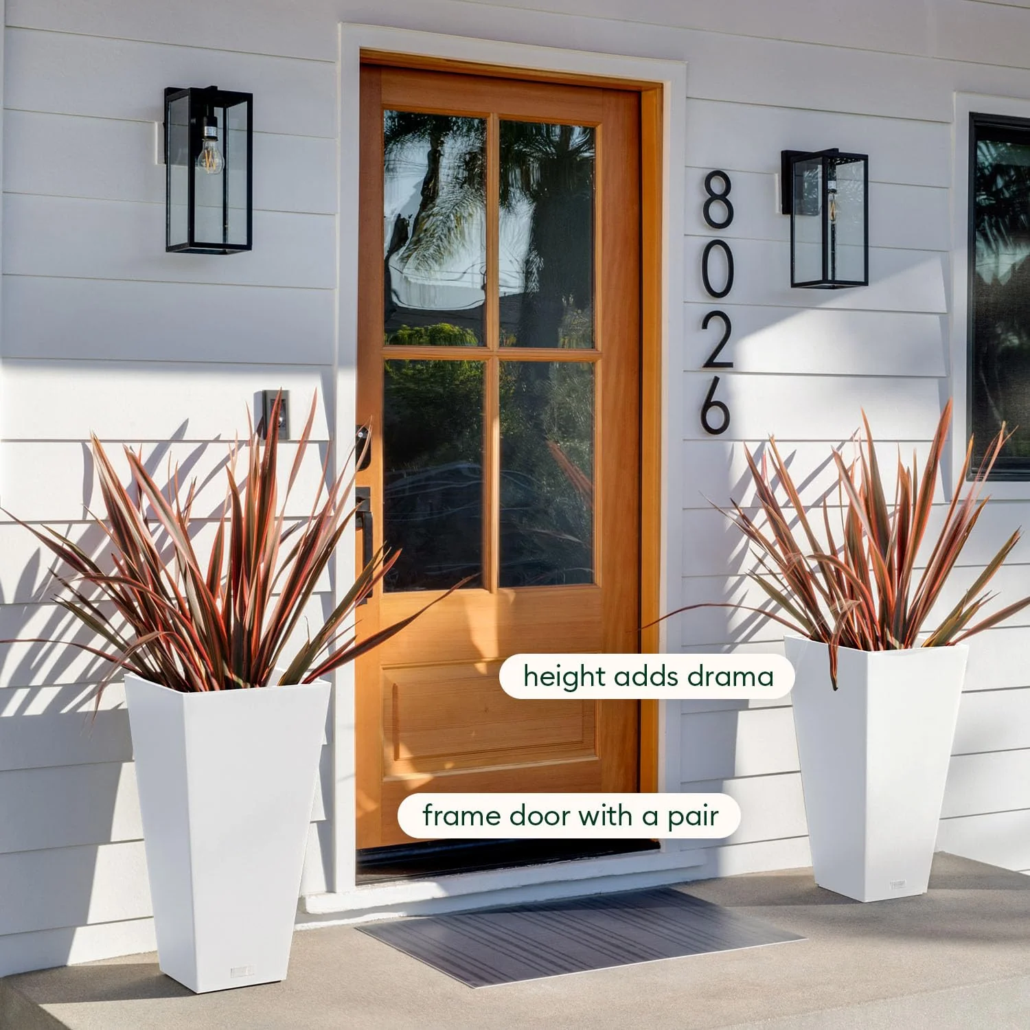 Veradek V-Resin Indoor/Outdoor Taper Planter, 2-Pack (26 inch, White) - Image 3