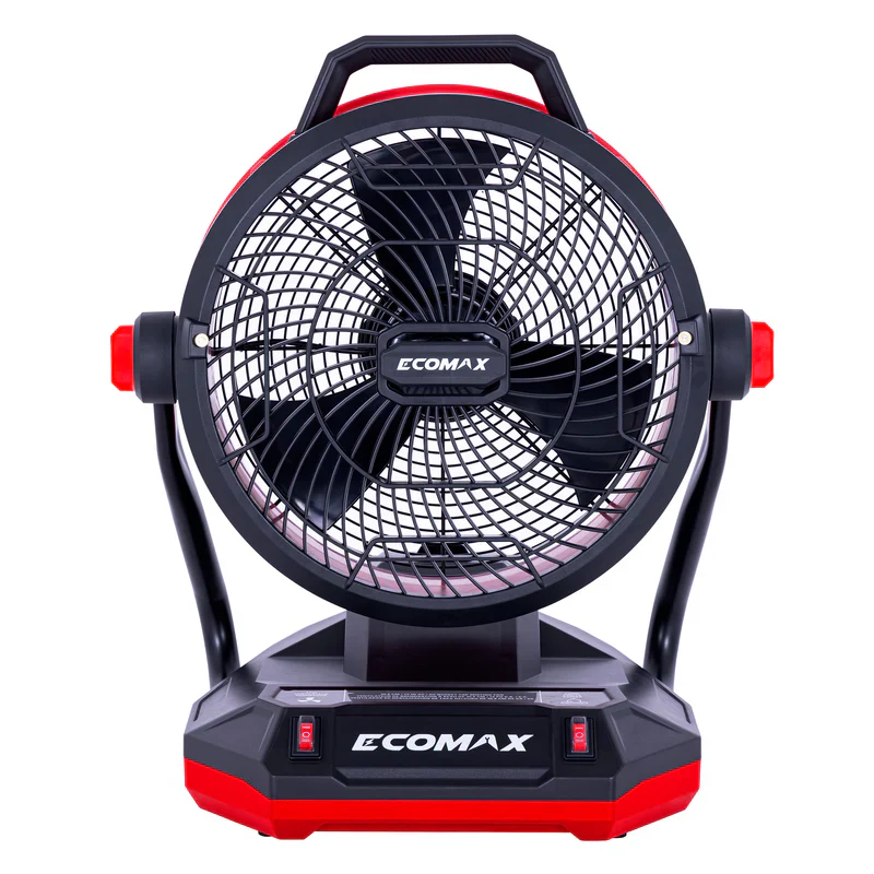 Ecomax 12" AC/DC 2-Speed Misting Fan for Bucket and Garden Hose - Image 3