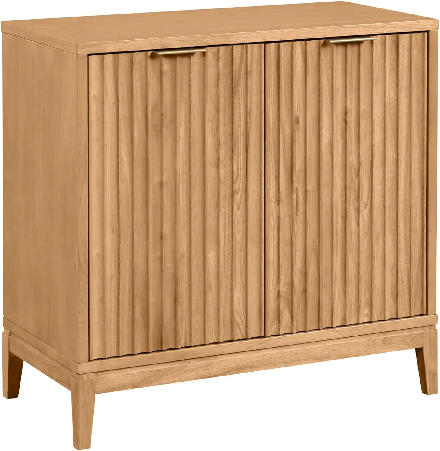Nathan James Jasper Modern Sideboard, Kitchen Storage Cabinet with Fluted Doors, Accent Storage for Kitchen or Living Room, Warm Pine - Retail $310 - Image 5