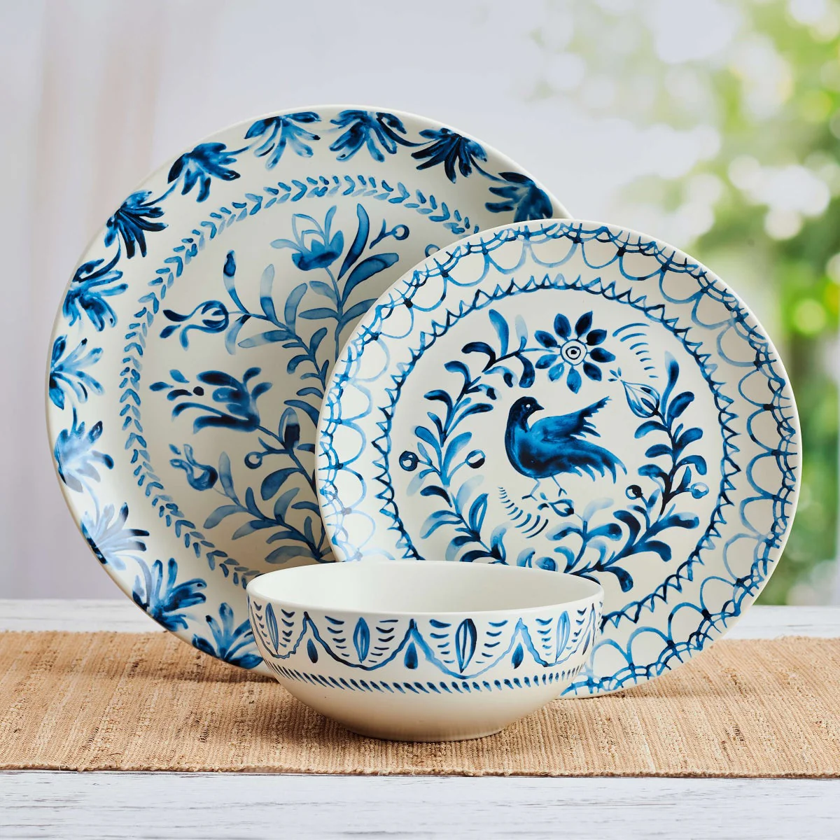 Fitz and Floyd Sicily Blue 12-piece Dinnerware Set - Image 2