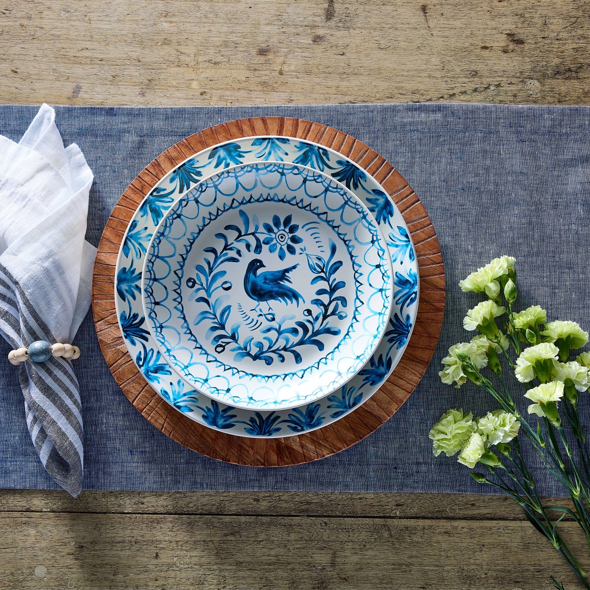 Fitz and Floyd Sicily Blue 12-piece Dinnerware Set - Image 4