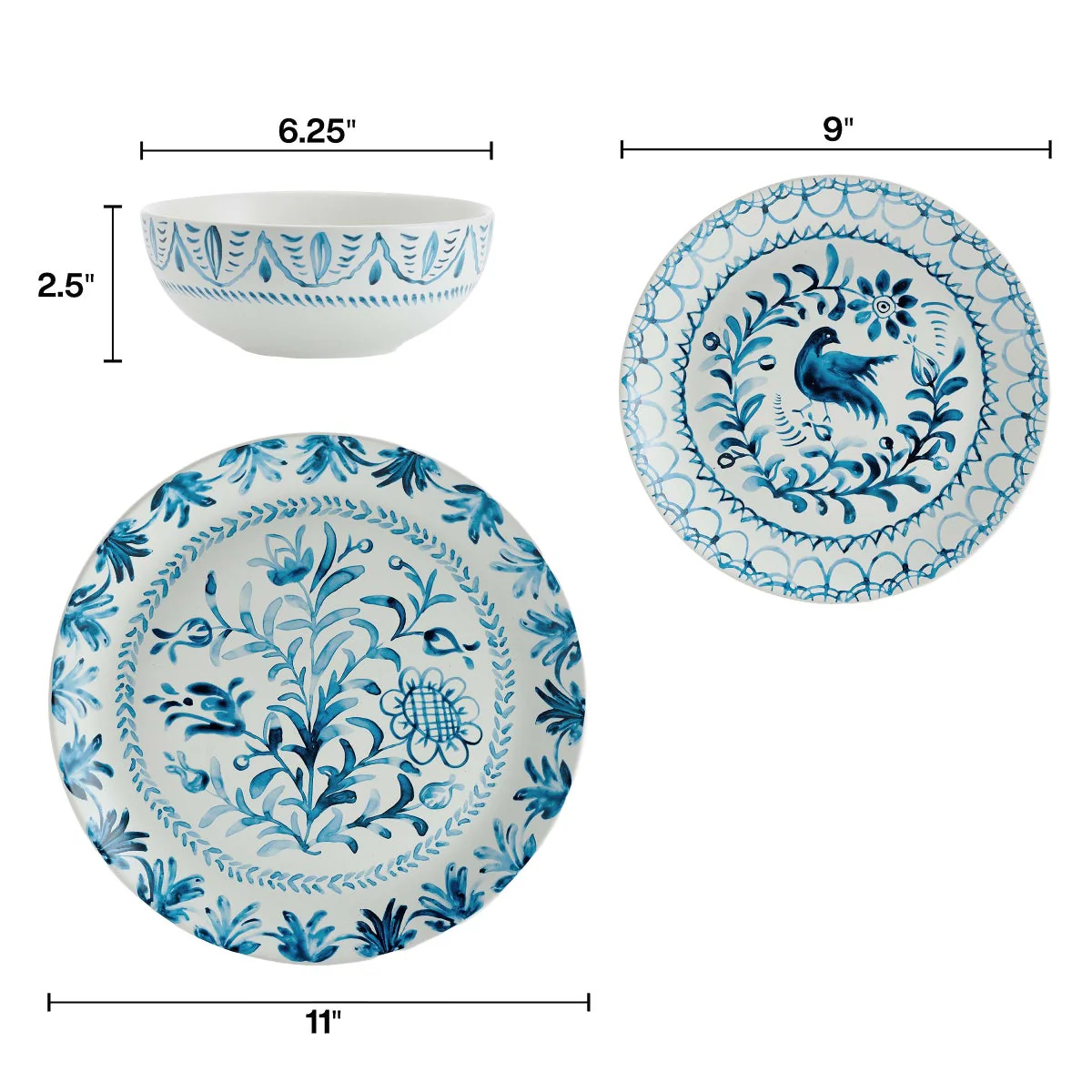 Fitz and Floyd Sicily Blue 12-piece Dinnerware Set - Image 7