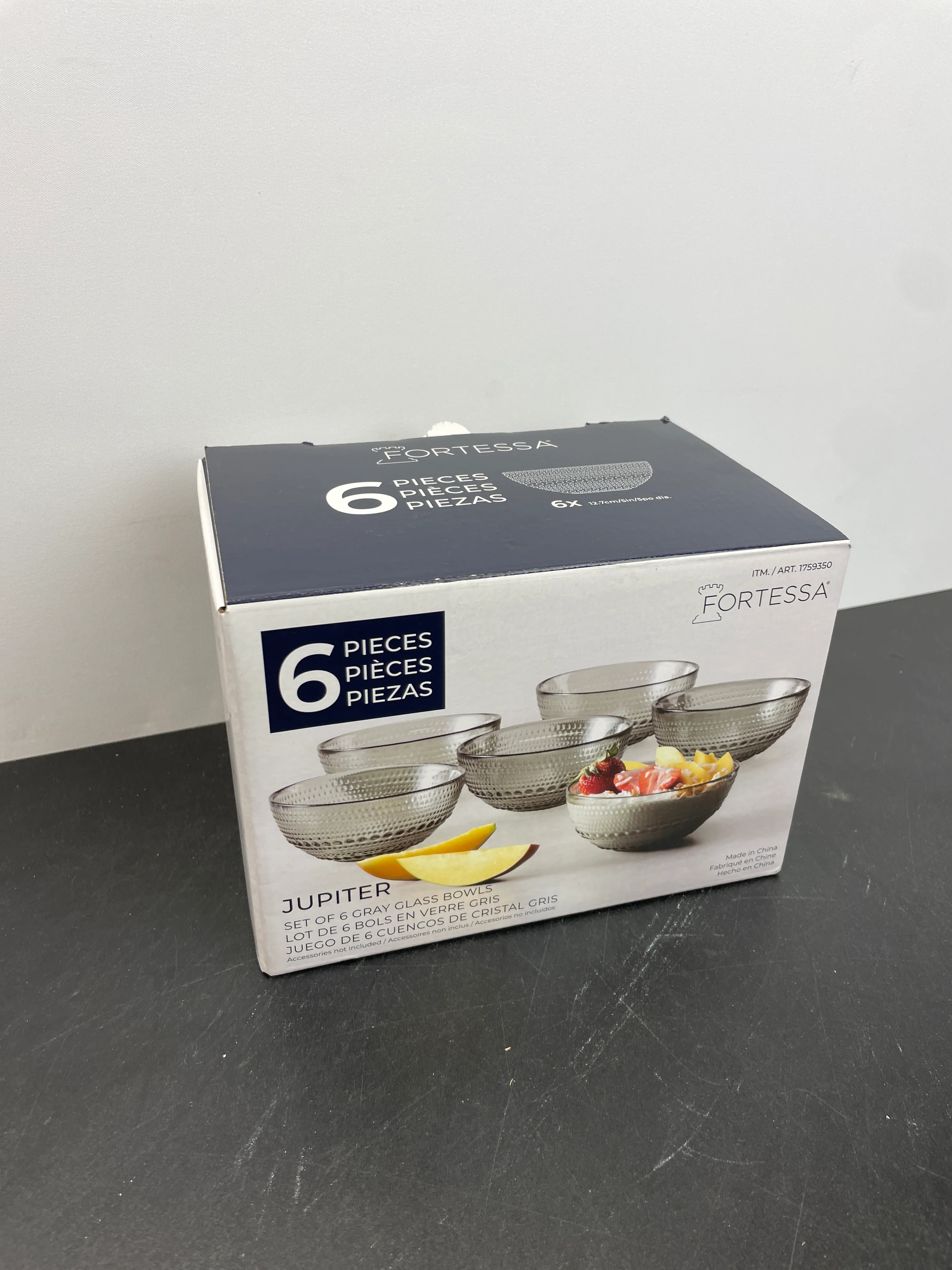 Fortessa Gray Frosted Jupiter Cereal Bowl, Set of 6 - Retail $27 - Image 2