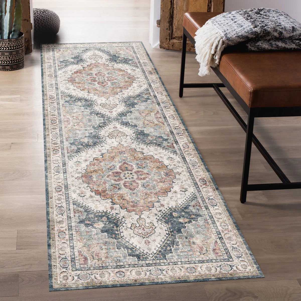 Wyatt & Ash Washable Runner, Geraldine - Retail $25
