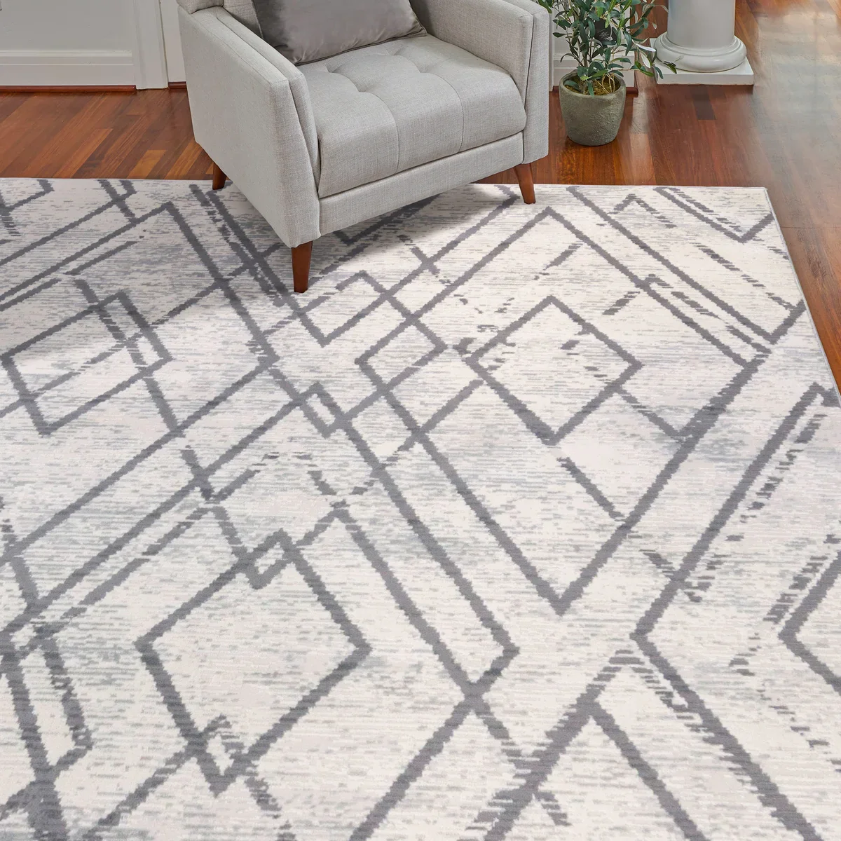 Gertmenian Brio Area Rug, Kenton Grey, Rug Size: 7 ft. 10 in. by 10 ft. - Image 2