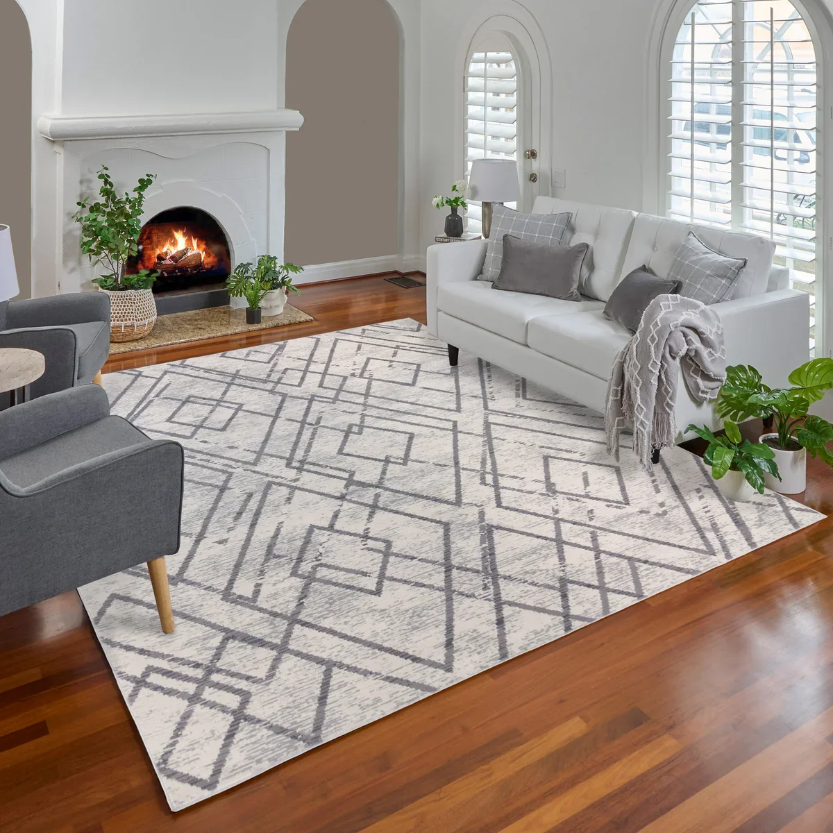 Gertmenian Brio Area Rug, Kenton Grey, Rug Size: 7 ft. 10 in. by 10 ft. - Image 4