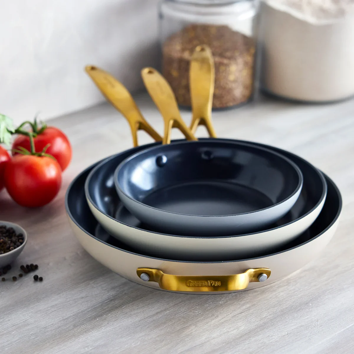 GreenPan Jewel Pro Ceramic Non-Stick 3-piece Fry Pan Set - Image 3