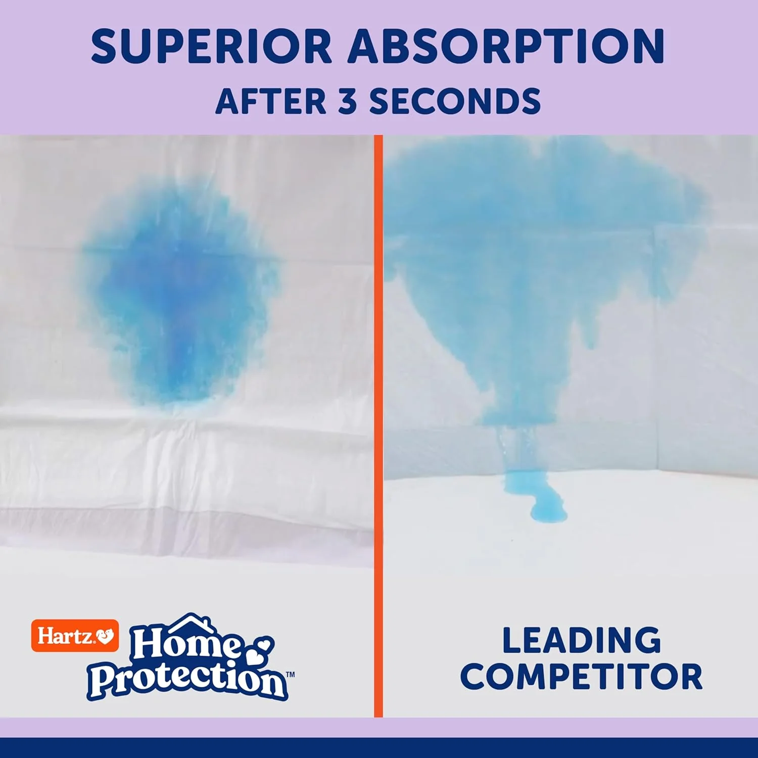 Hartz Home Protection Lavender Scented Dog Pads, 50 count, Super Absorbent & Won't Leak, Odor Eliminating - Retail $18 - Image 2