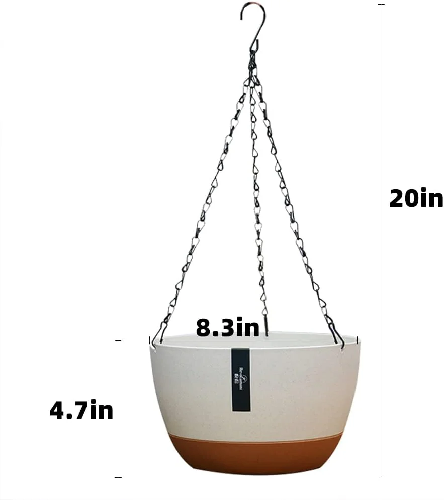 Modern Hanging Planter Pot – Indoor & Outdoor with Drainage - Image 2