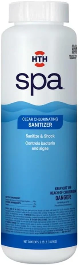 HTH Spa 86134 Clear Chlorinating Sanitizer, Spa & Hot Tub Chemical Controls Bacteria and Algae, 2.25 lbs - Image 2